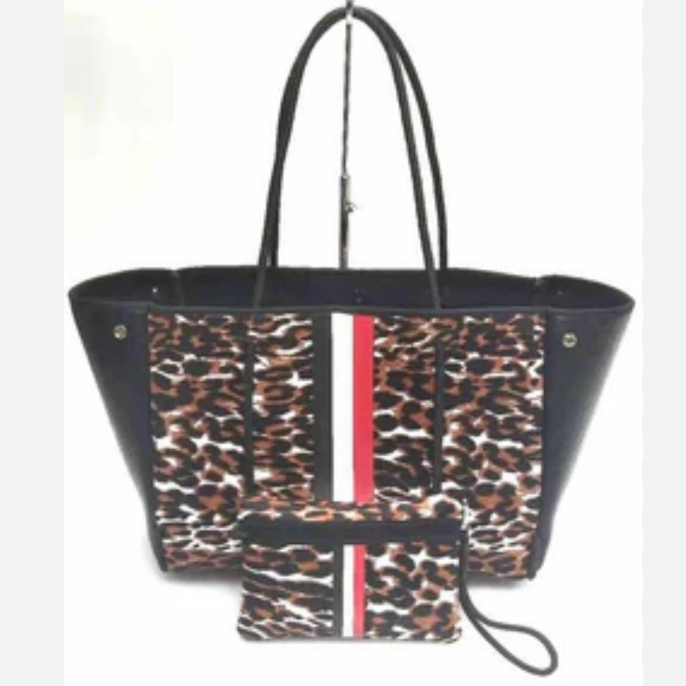 Haute Shore Greyson Wild Tote with Wristlet Leopard
